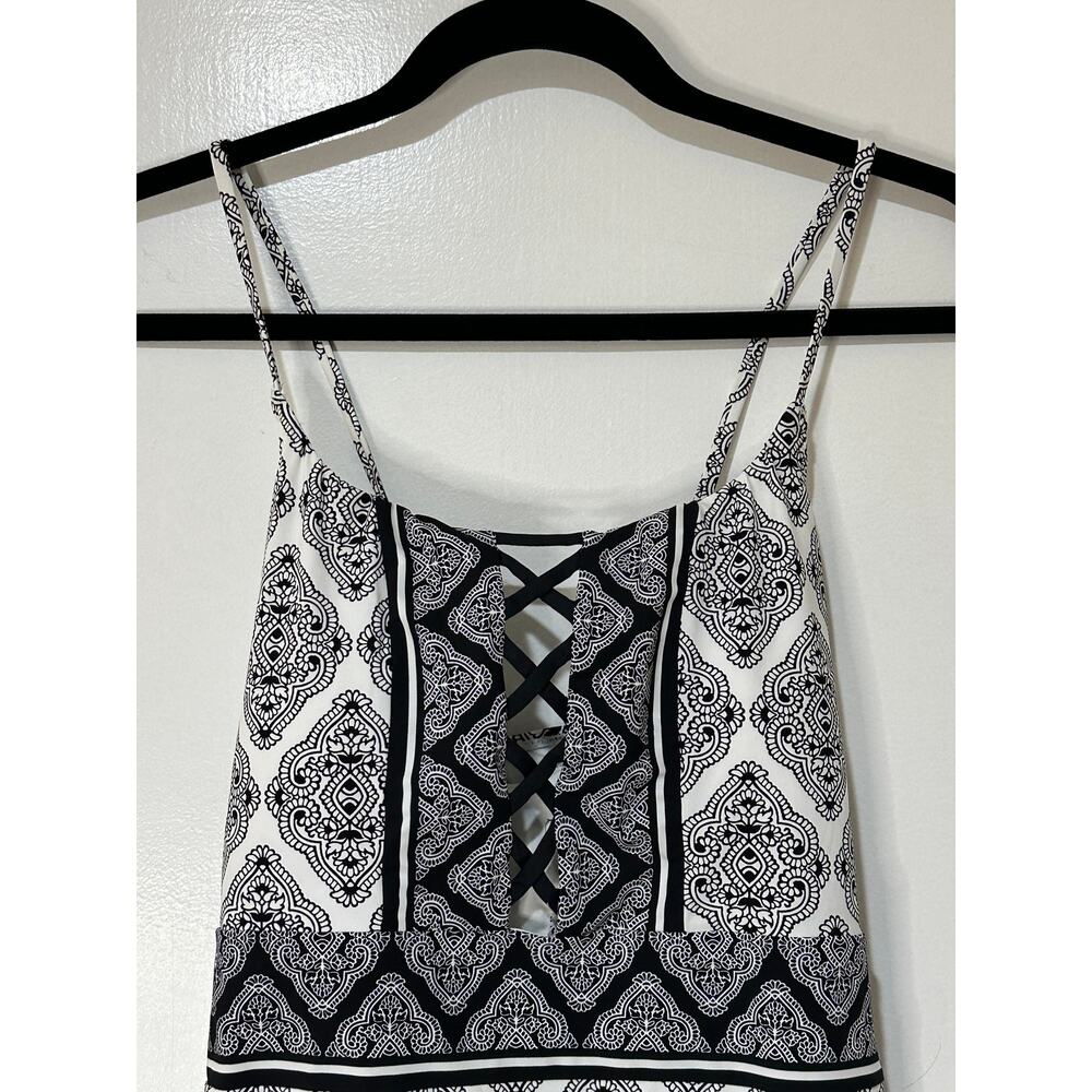 La Blanca Oasis Tile Strappy Back One-Piece Swimsuit White Black Size 14 NWT - Picture 3 of 15